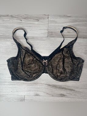 Cacique Bra Modern Lace 44DDD Sexy Romantic Intimates Gothic Grunge Alternative